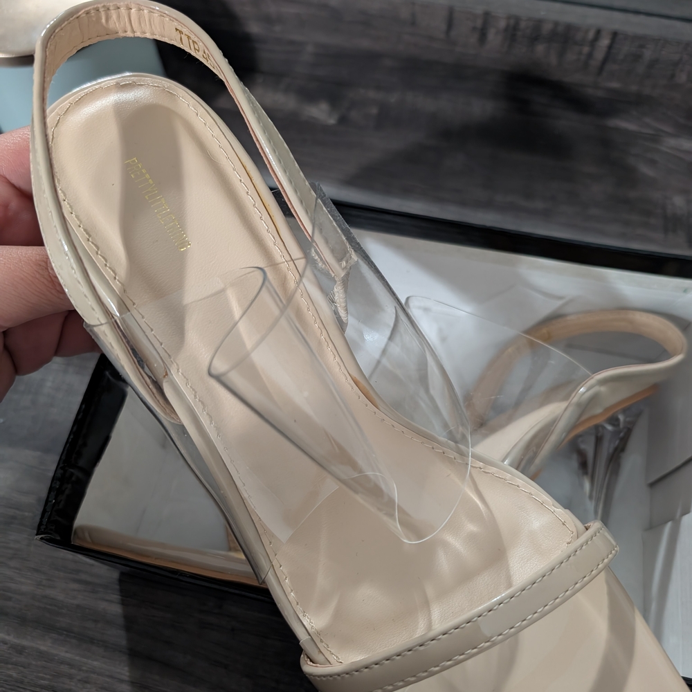 Elegant Beige Slingback Heels